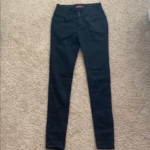 Wax Three Button Skinny Jeans